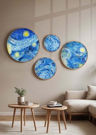 Wallity Conjunto de 4 Pinturas Decorativas enmarcadas Multicolor
